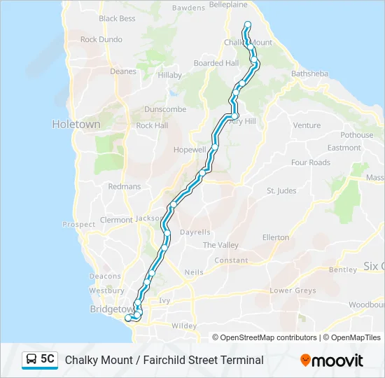 5C Bus Line Map