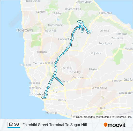 5G Bus Line Map