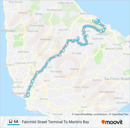 6A Bus Line Map