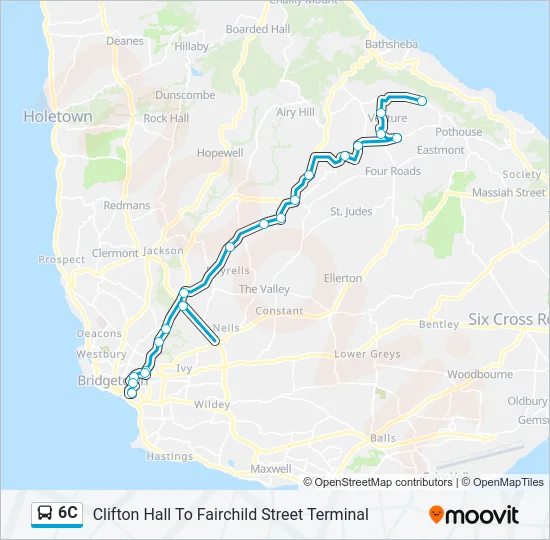 6C Bus Line Map