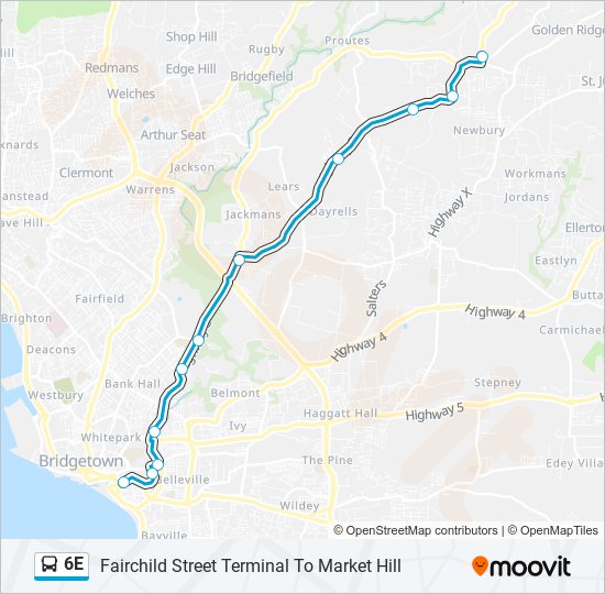 6E bus Line Map