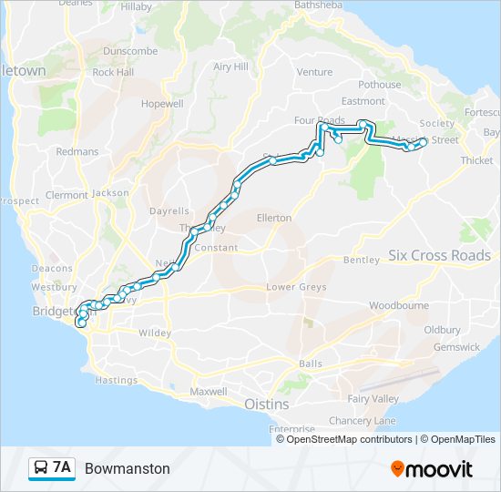 7A Bus Line Map