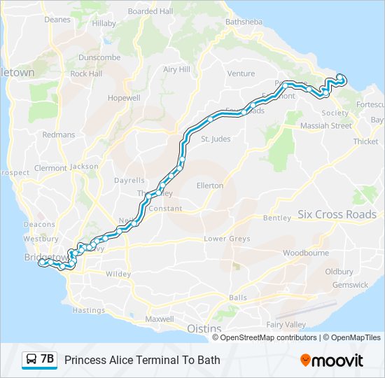 7B bus Line Map