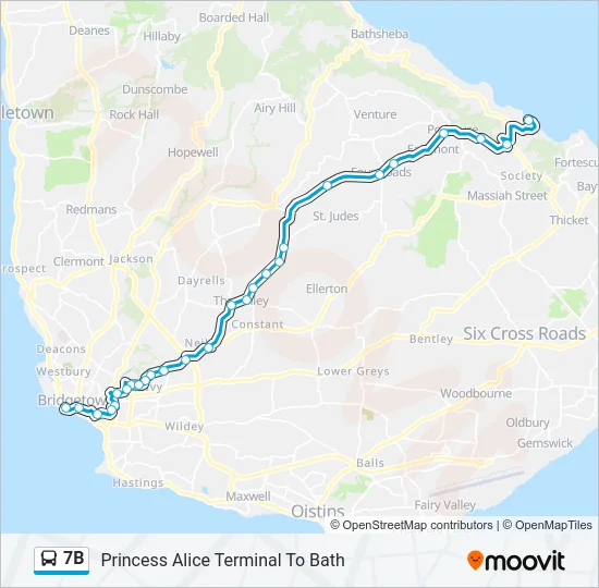 7B Bus Line Map