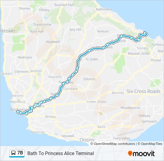 7B bus Line Map