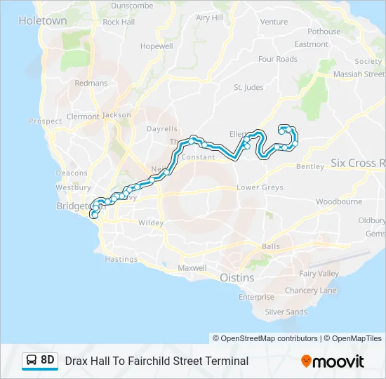 8D Bus Line Map