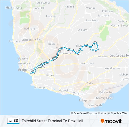 8D Bus Line Map