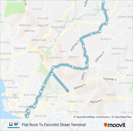 8F Bus Line Map