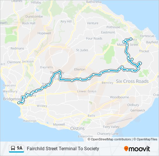 9A bus Line Map