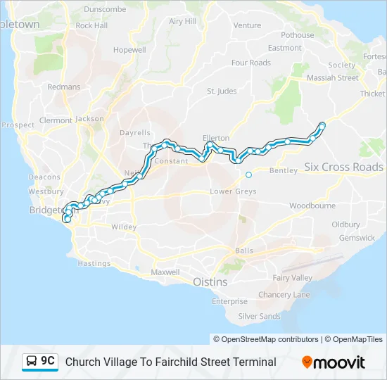 9C Bus Line Map