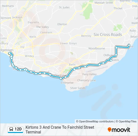 12D Bus Line Map