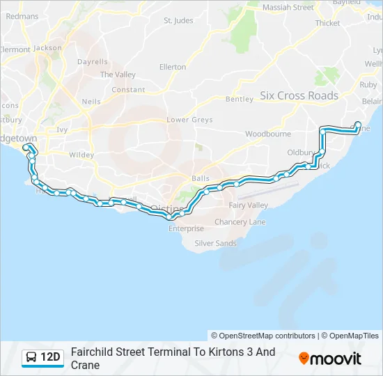 12D Bus Line Map