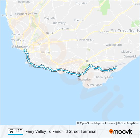 12F Bus Line Map