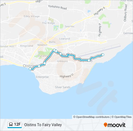 12F Bus Line Map
