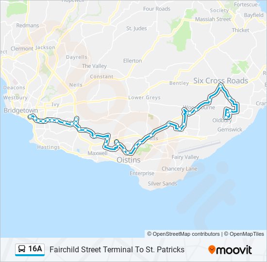 16A bus Line Map