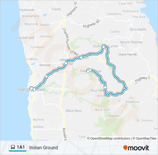 1A1 bus Line Map