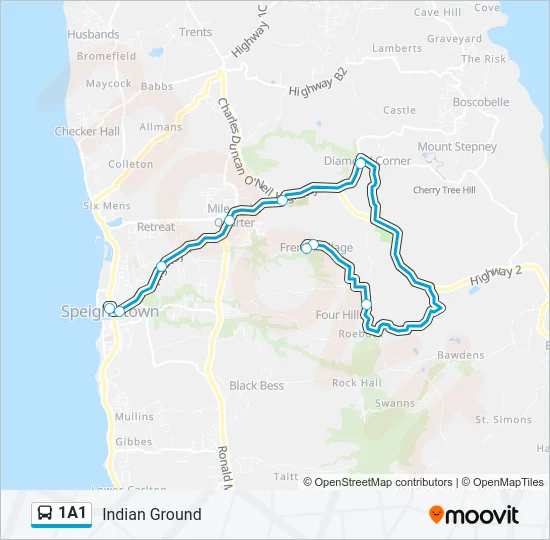 1A1 Bus Line Map