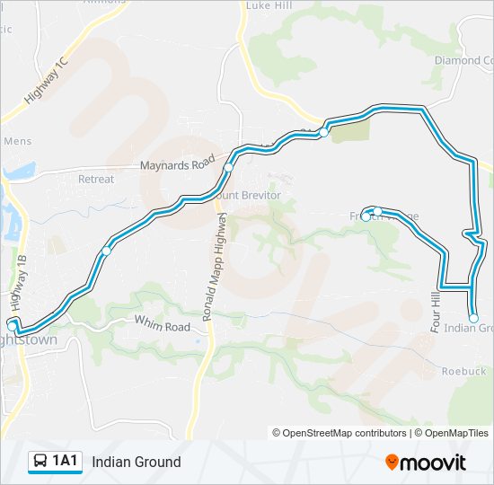 1A1 Bus Line Map