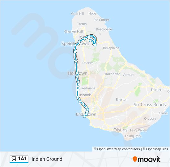 1A1 Bus Line Map