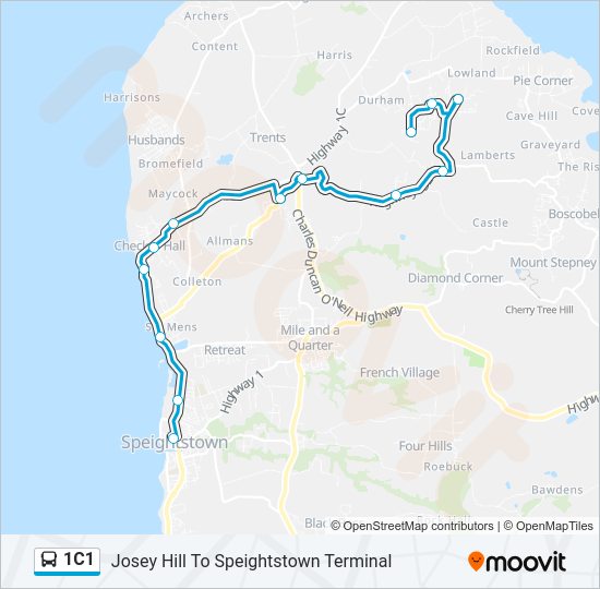 1C1 Bus Line Map