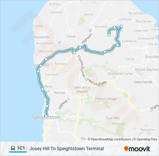 1C1 Bus Line Map