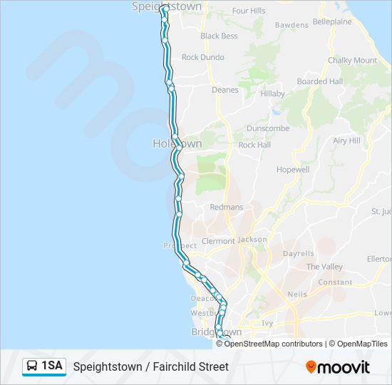 1SA Bus Line Map