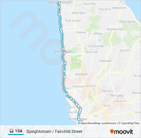 1SA Bus Line Map