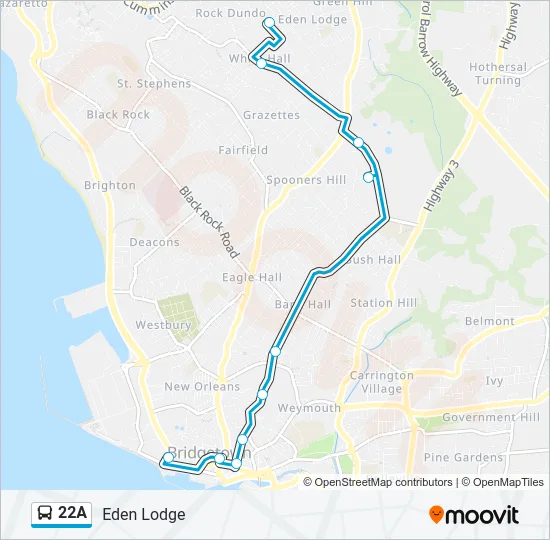22A Bus Line Map