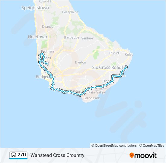 27D bus Line Map