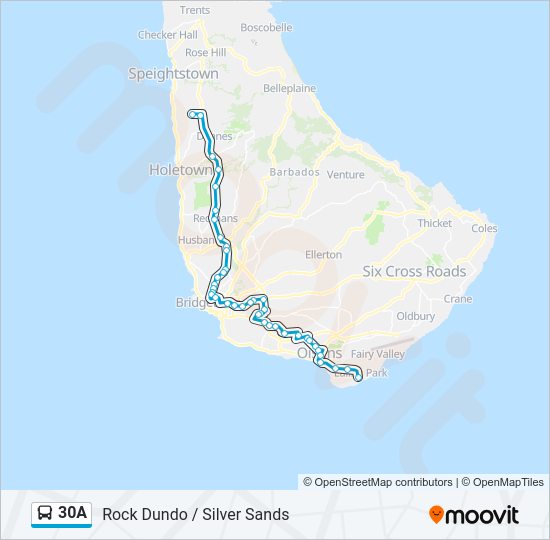 30A Bus Line Map