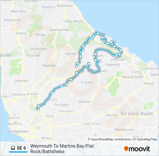 SE 6 Bus Line Map