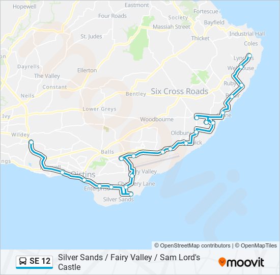 SE 12 bus Line Map