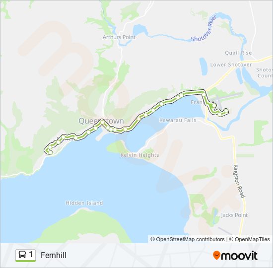 1 bus Line Map