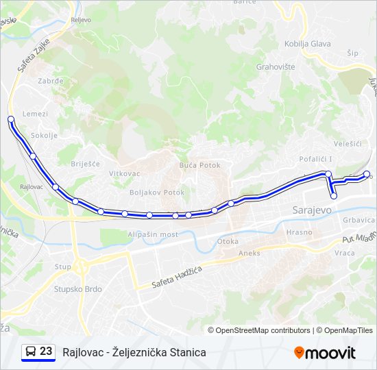 23 Bus Line Map