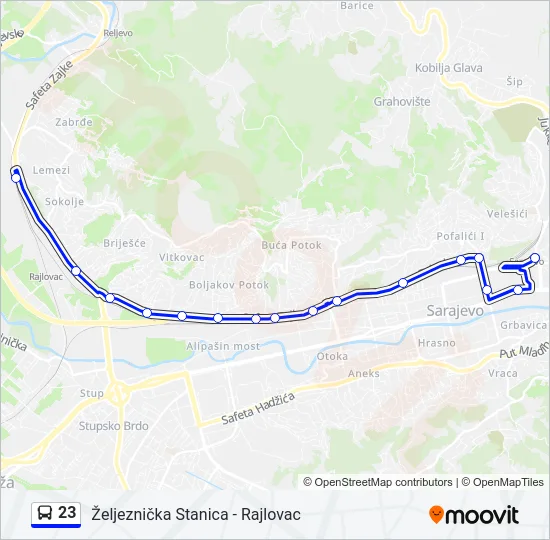 23 Bus Line Map