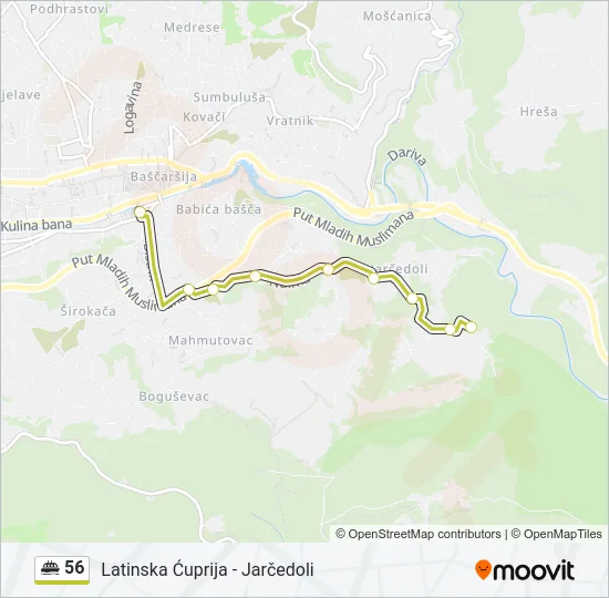 56 Minibus Line Map