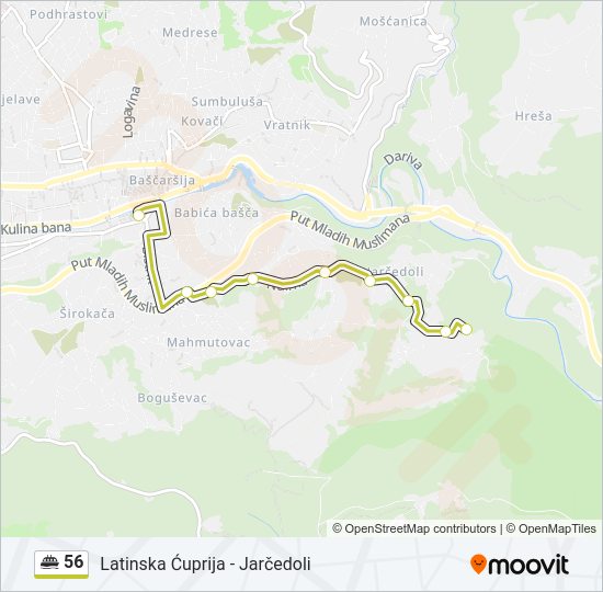 56 minibus Line Map