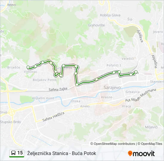 15 Bus Line Map