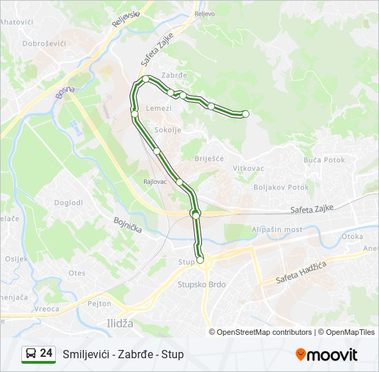 24 autobus mapa linije