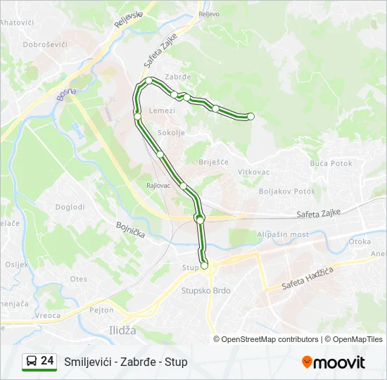 24 Bus Line Map