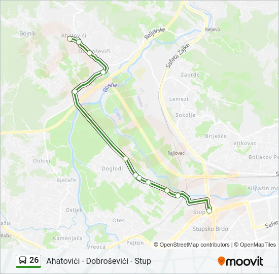 26 Bus Line Map