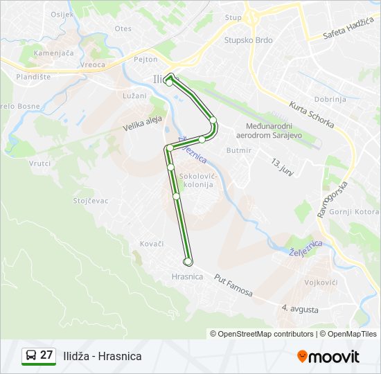 27 Bus Line Map