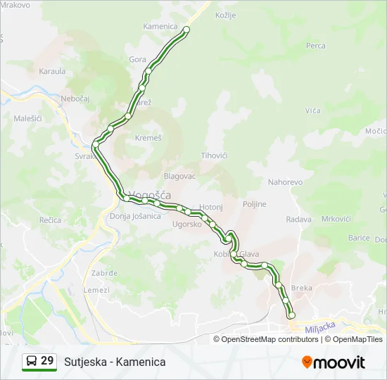 29 Bus Line Map