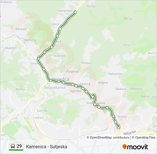 29 Bus Line Map