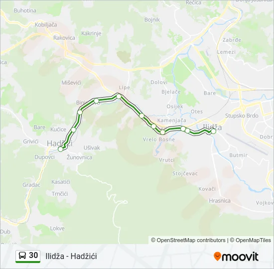 30 Bus Line Map