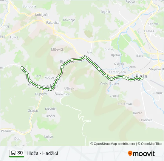30 Bus Line Map