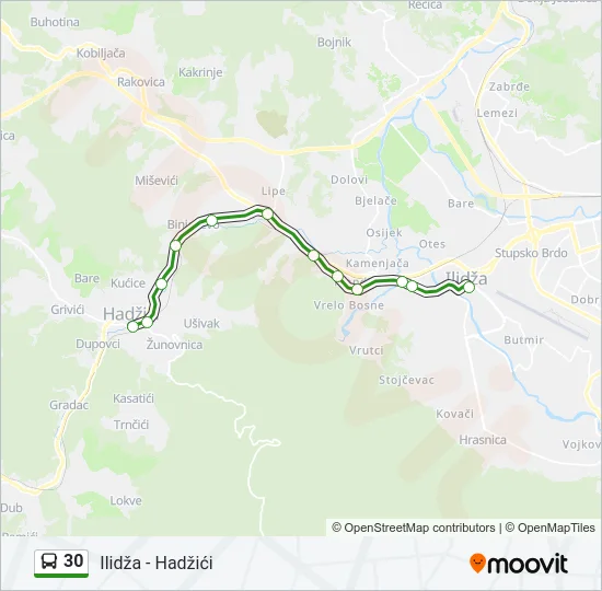 30 Bus Line Map