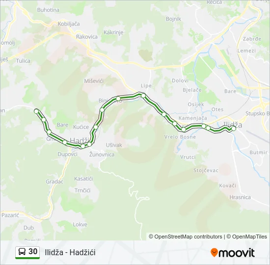 30 Bus Line Map