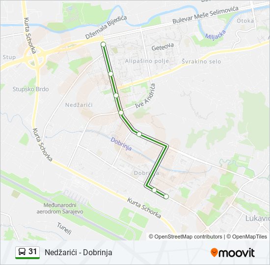 31 autobus mapa linije