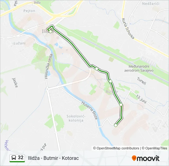 32 Bus Line Map